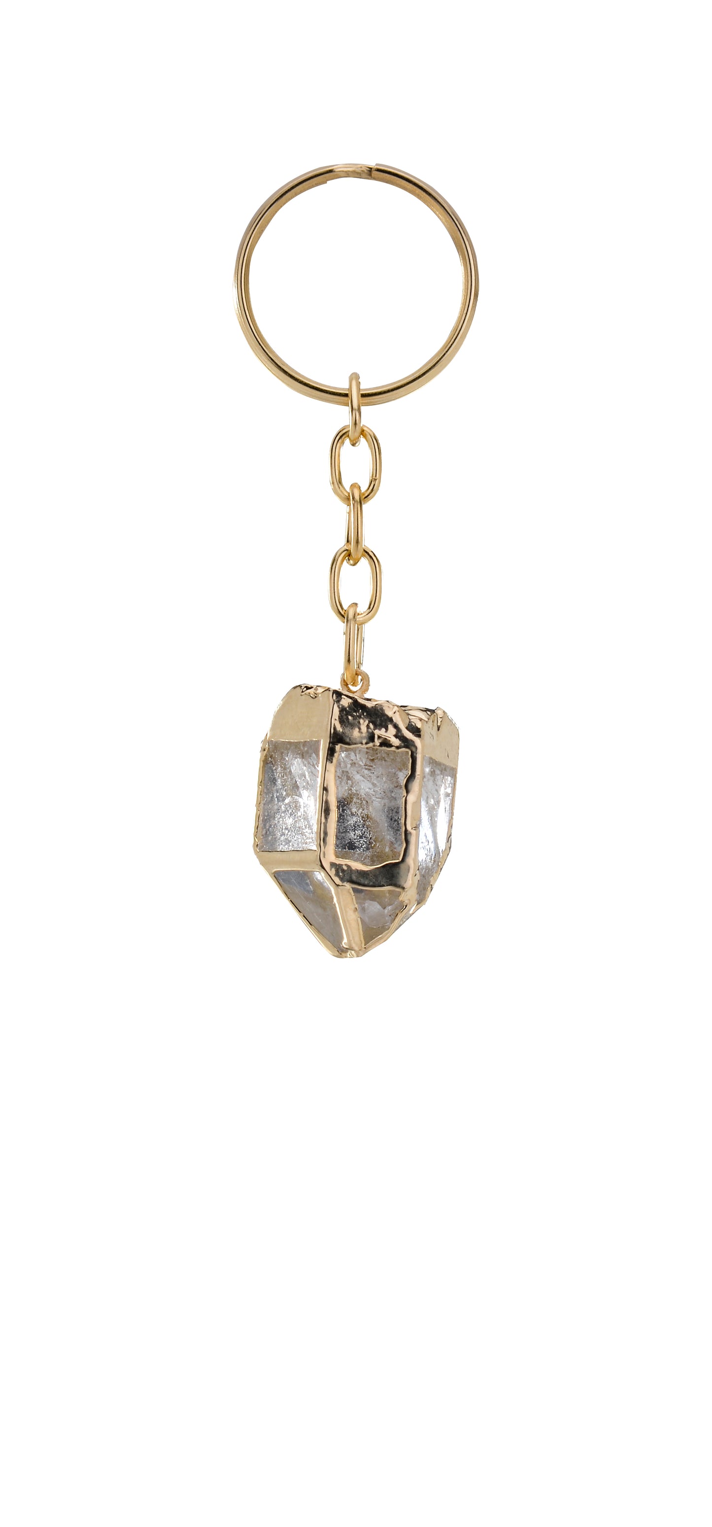 Ponta Natural de Cristal Bordada