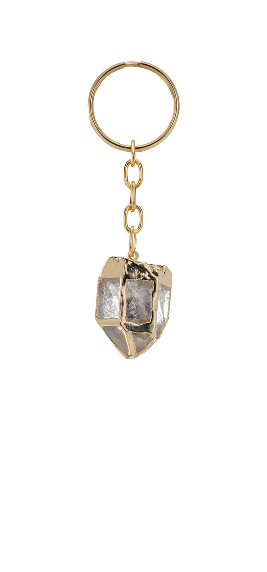 Ponta Natural de Cristal Bordada