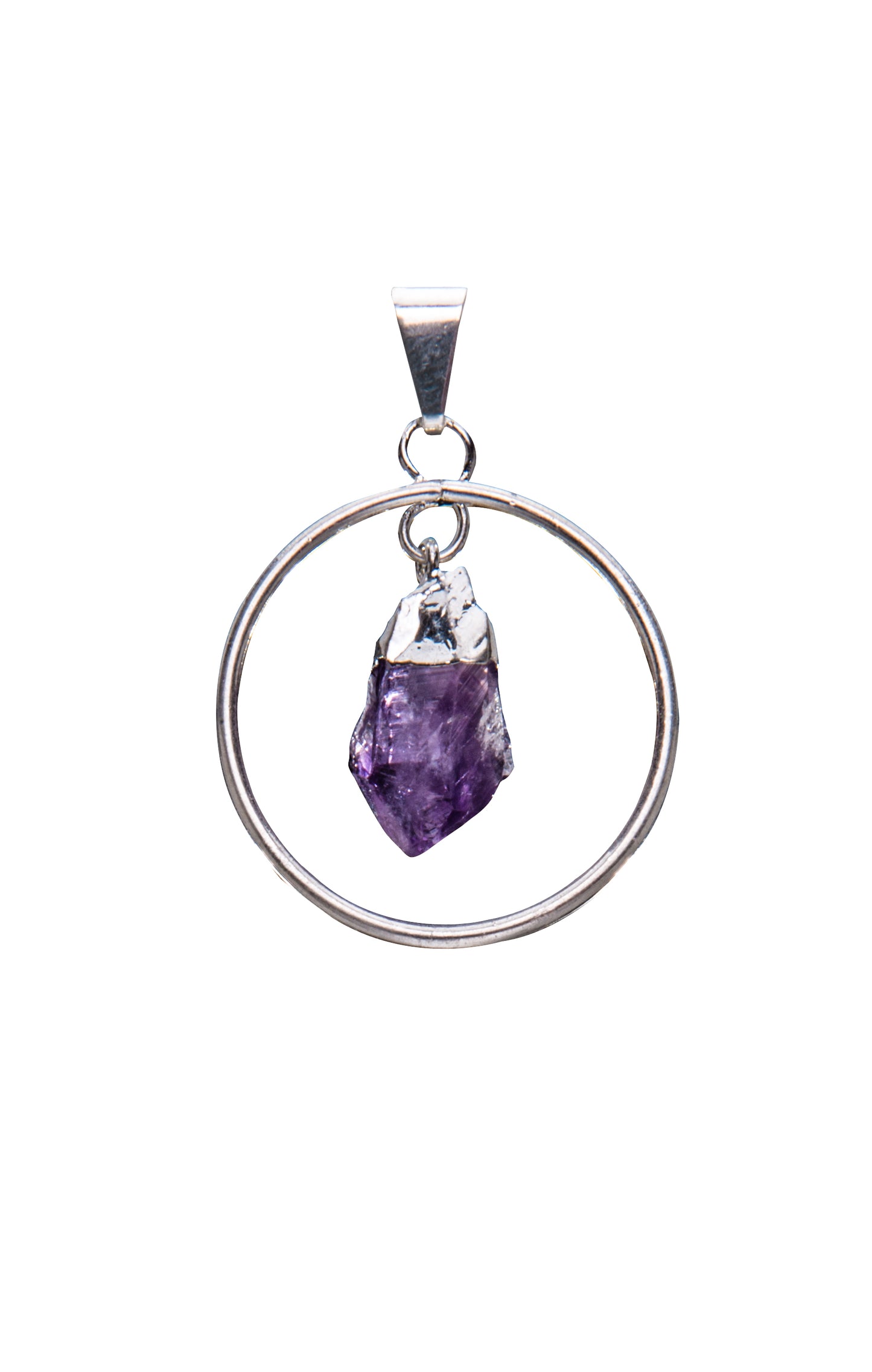 Argola com Ponta de Ametista