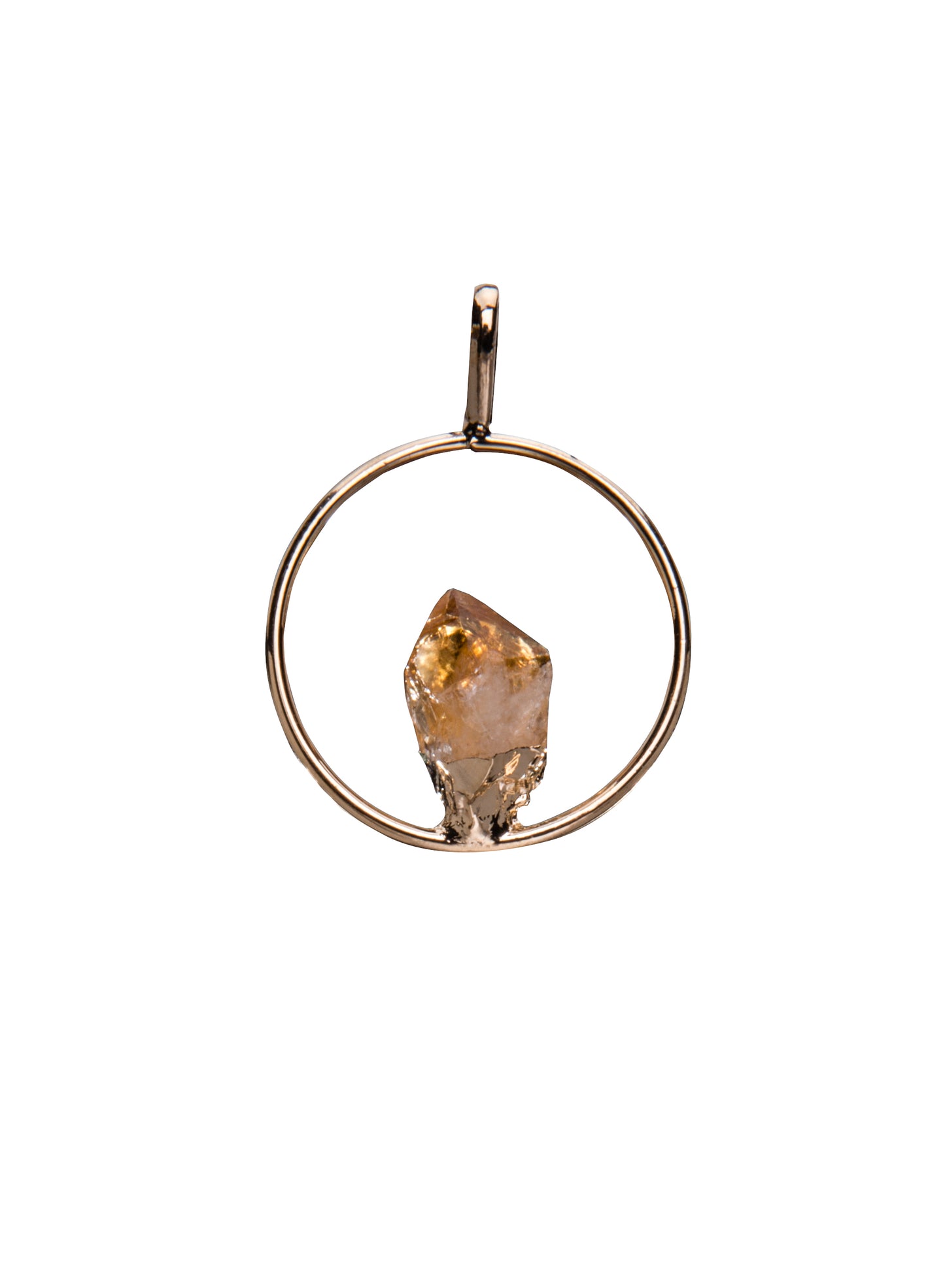 Argola com Ponta de Citrino