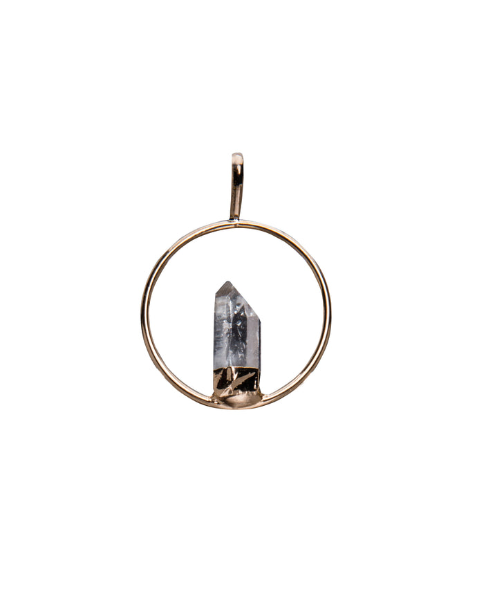 Argola com Ponta de Cristal