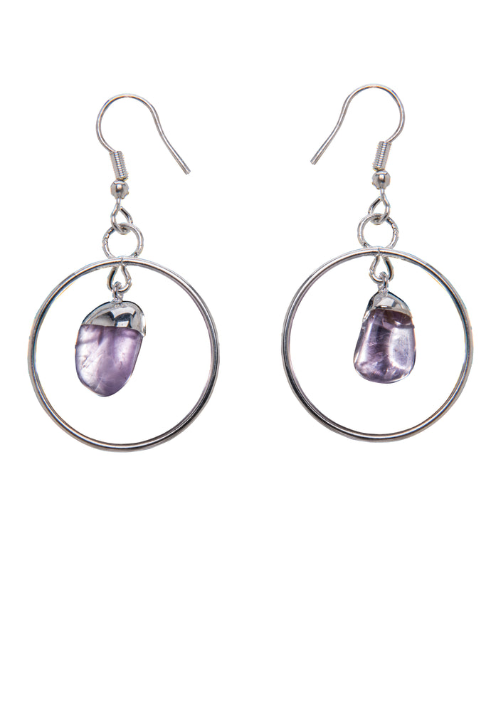 Argola com Pedra Rolada