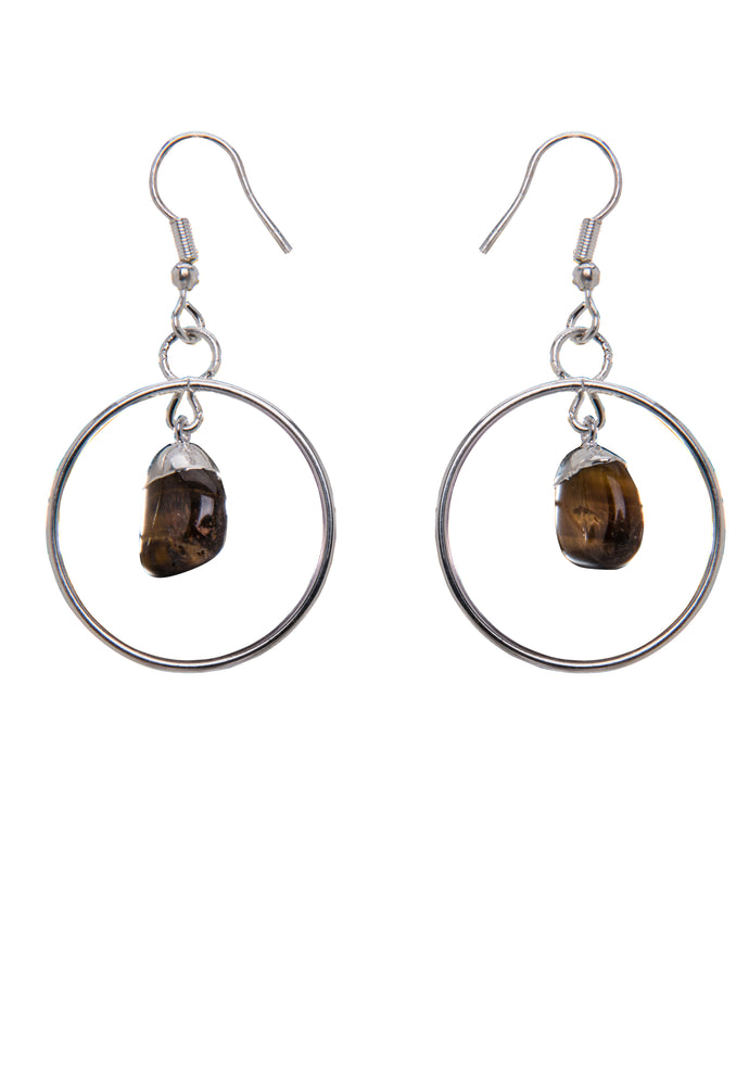 Argola com Pedra Rolada