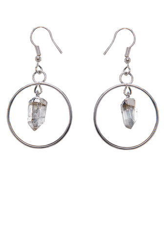 Argola com Ponta de Cristal