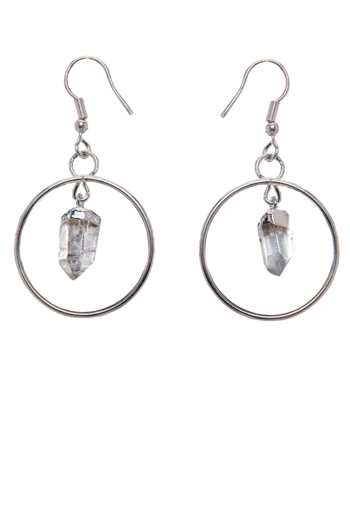 Argola com Ponta de Cristal