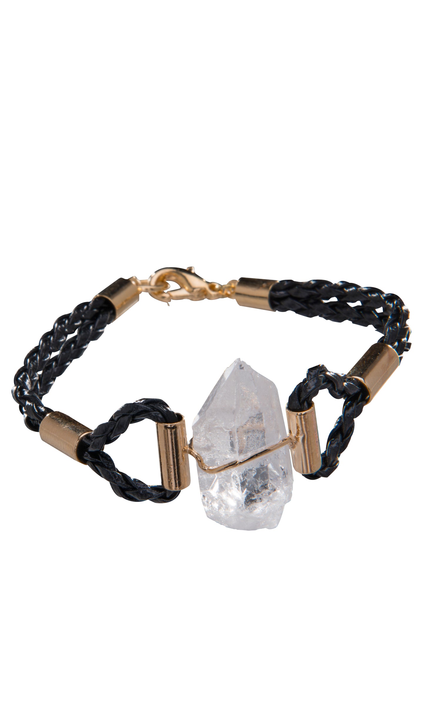 Couro Trançado com Cano e Pontas Naturais